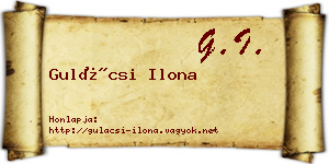 Gulácsi Ilona névjegykártya